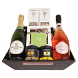Gavekurv - sig tak med to flasker Cava, Summerbird og Lakrids by Bülow