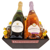 Vinkurv med to flasker Cava