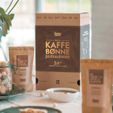 Julekalender med 25 poser hele kaffebønner - The Brew Company