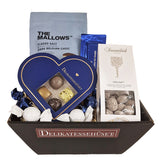 Gavekurv med chokoladeprodukter