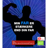 Gaveæske med to sjove danske specialøl – Fars dag gave med humoristiske etiketter
