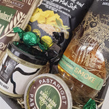 Stauning SMOKE Whisky gavekurv med gourmetdelikatesser