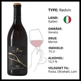Rødvin, Ca' Di Rajo - Merlot (Italien)