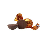 Chokoladekugler af mørk chokolade med mørk kakaocreme