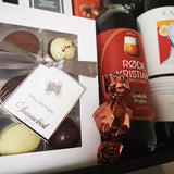 Den ultimative herre-kurv med rødvin, øl, chokolade, lakrids og kaffe